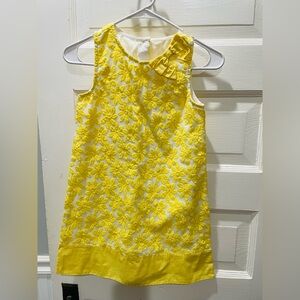 Gymboree Yellow Floral Embroidered Dress, Size 10